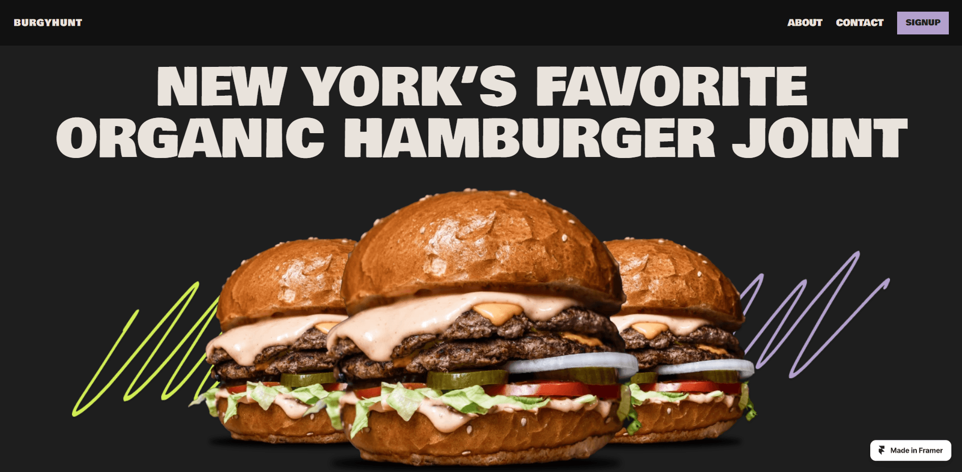 Burger Website Design